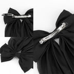8 Pcs Trending Womans Oversized Bowknot Classy Hair Bow Solid Color Hair Clip Trendy Accessory