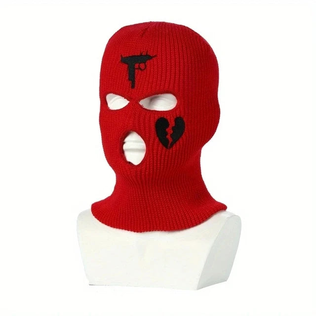 Balaclava Ski Mask Skully Broken Heart Hat Design Cap Beanie Knitted Face Cover