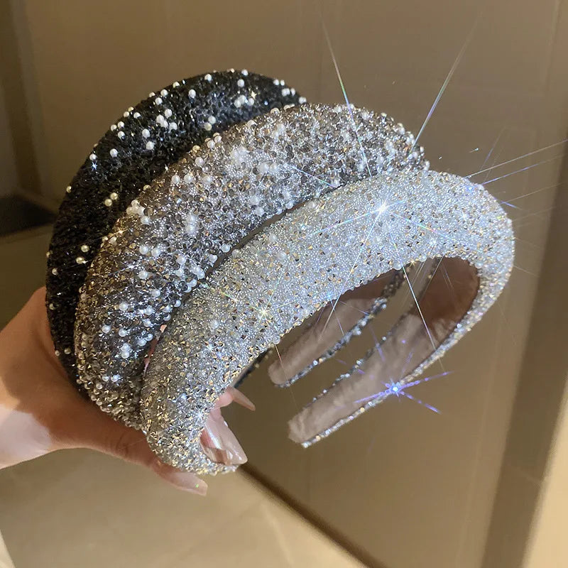 Rhinestone HairBand Woman Jewelry Fashion Trending Head Piece