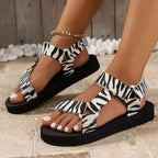 Women Fashion Gladiator Style Strap Slip On Sandals Outdoor Casual Slides Footwear
