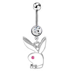 14G Stainless Steel 1Pcs Cartoon Bunny Belly Button piercing Fashion Navel Accessory