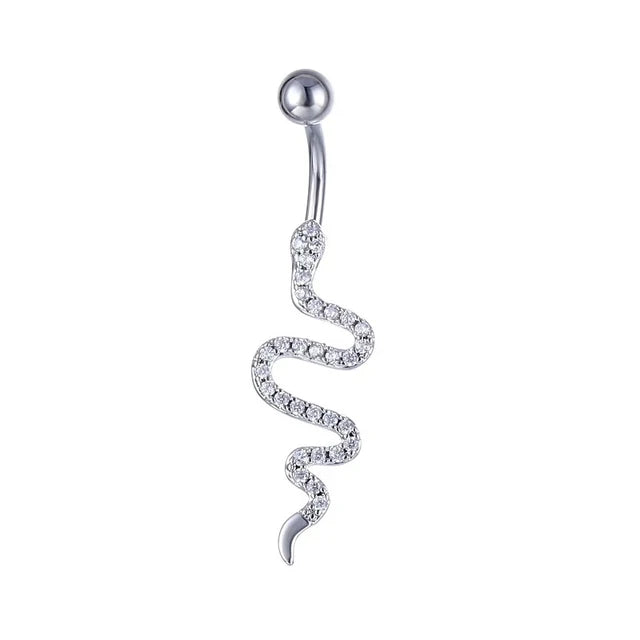Pink Boho Navel Steel Belly Ring Piercing Jewelry Trending Style Graphic Y2k Accessory