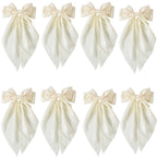8 Pcs Trending Womans Oversized Bowknot Classy Hair Bow Solid Color Hair Clip Trendy Accessory