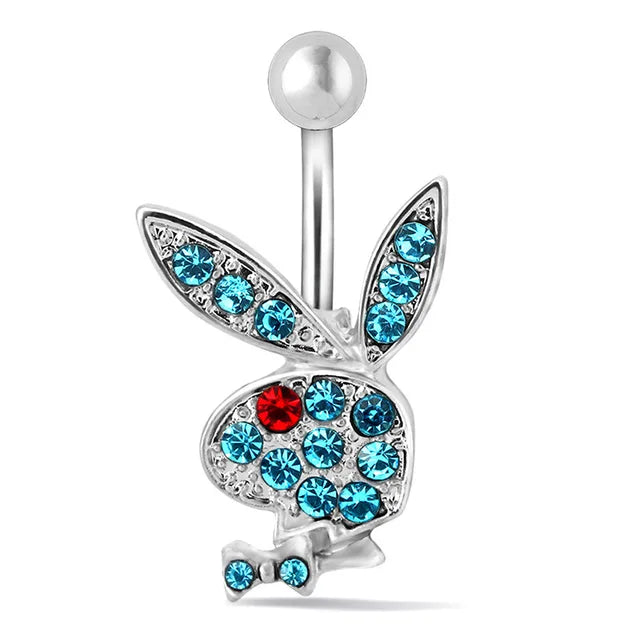14G Stainless Steel 1Pcs Cartoon Bunny Belly Button piercing Fashion Navel Accessory