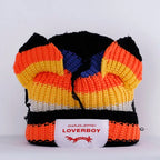 Lover Cat Ear Knitted Beanie Hat Y2K Skull Trending Bunny Ears Kpop Warm Fashion Cap