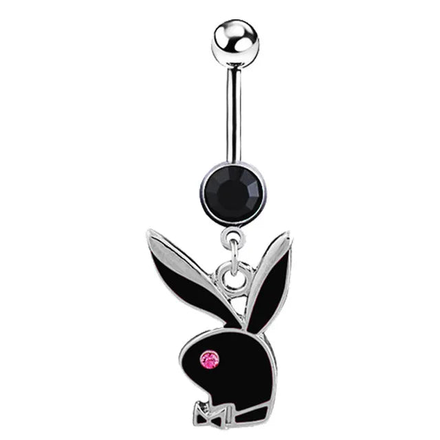 14G Stainless Steel 1Pcs Cartoon Bunny Belly Button piercing Fashion Navel Accessory