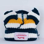 Lover Cat Ear Knitted Beanie Hat Y2K Skull Trending Bunny Ears Kpop Warm Fashion Cap