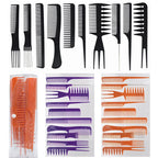 10 Pcs Portable Hairdressing Comb Set Hair Detangler Hair Care Tools