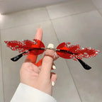 Fire Rhinestone Design sunglasses Retro Vintage Fashion Eyewear
