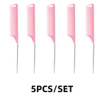 12/5 Pcs Rat Tail Comb Set Professional Pick Comb Hair Styling Detangling Accessory Set