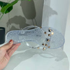 Trending Summer Jelly Slides Womans Bow Tie Fashion Sandals Flip Flop Shoes