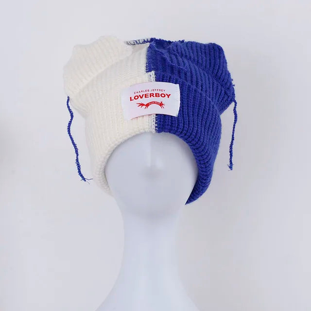 Lover Cat Ear Knitted Beanie Hat Y2K Skull Trending Bunny Ears Kpop Warm Fashion Cap