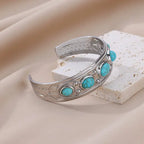 Stainless Steel Gold Plated Bracelet Woman Accessory 58-60mm  Trending Jewelry