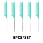 12/5 Pcs Rat Tail Comb Set Professional Pick Comb Hair Styling Detangling Accessory Set