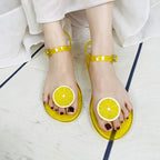 Summer Trending Fruit jelly Slides Fashion Pool Beach Strap Flip Flop Outdoor Non-slip Buckle Sandals