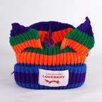 Lover Cat Ear Knitted Beanie Hat Y2K Skull Trending Bunny Ears Kpop Warm Fashion Cap
