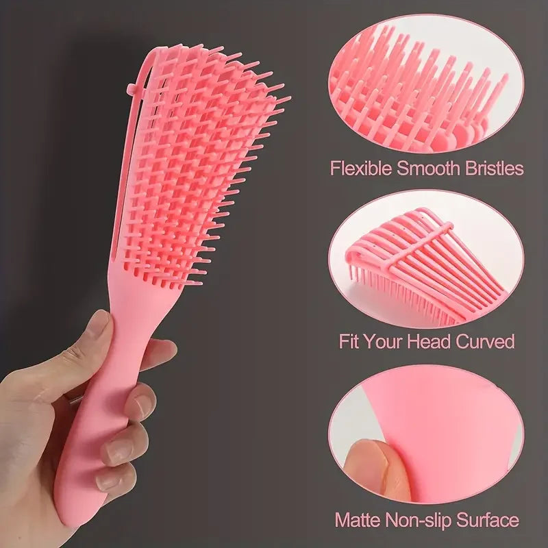 5 Pcs Detangling Hair set Mist Bottle Brush Comb Professional Natural Hair Tools