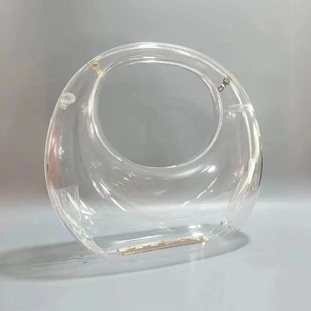 Womans Handbag Crossbody Clear Opaque Acrylic Clutch Crossbody Bag Accessory