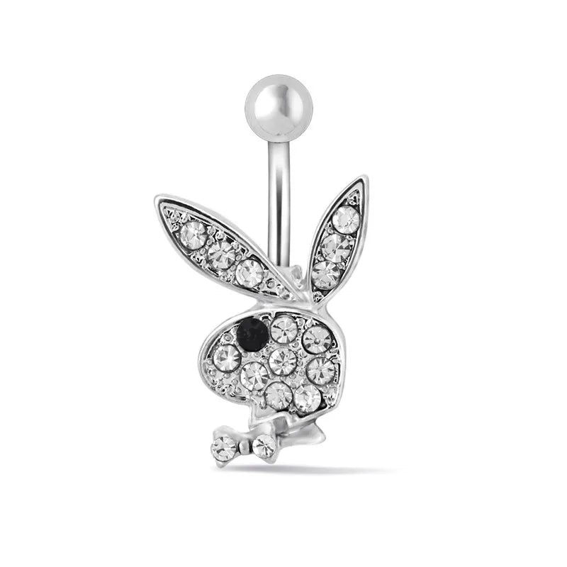 14G Stainless Steel 1Pcs Cartoon Bunny Belly Button piercing Fashion Navel Accessory