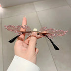 Fire Rhinestone Design sunglasses Retro Vintage Fashion Eyewear