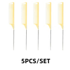 12/5 Pcs Rat Tail Comb Set Professional Pick Comb Hair Styling Detangling Accessory Set