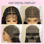 36 inch Synthetic Braided Boho Lace Wig Curly Hair Knotless Box Braids Hairstyle