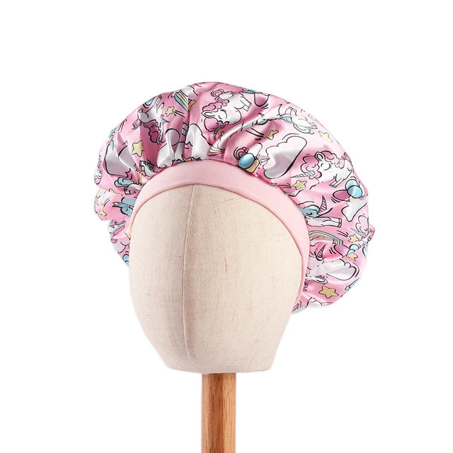 Children Baby Bonnet Sleeping Night Cap Hair protection Baby Girl Unicorn Hair Cap