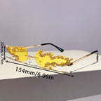 Fire Rhinestone Design sunglasses Retro Vintage Fashion Eyewear