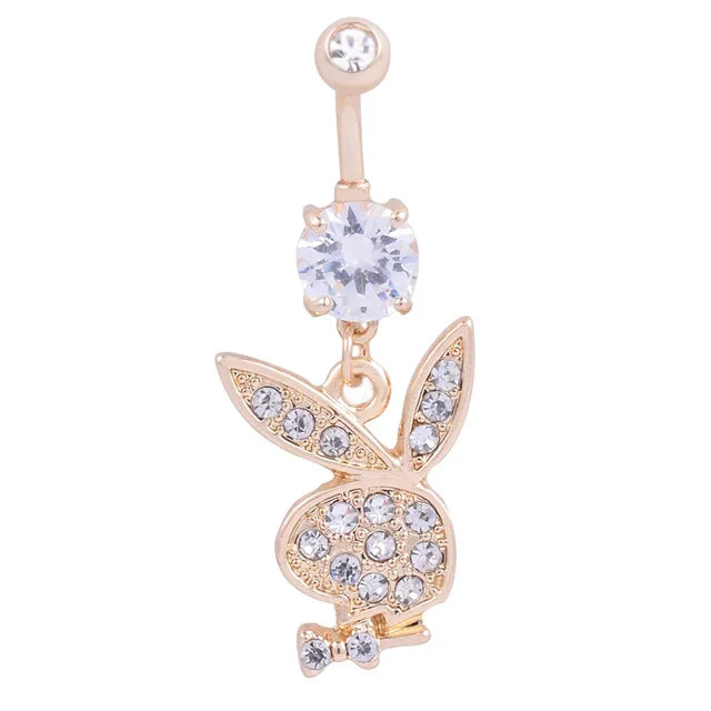 14G Stainless Steel 1Pcs Cartoon Bunny Belly Button piercing Fashion Navel Accessory