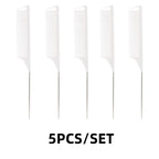 12/5 Pcs Rat Tail Comb Set Professional Pick Comb Hair Styling Detangling Accessory Set