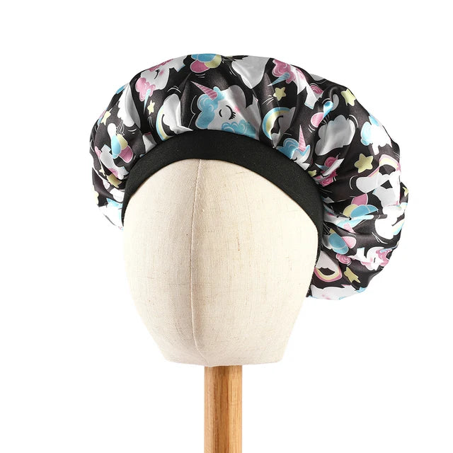 Children Baby Bonnet Sleeping Night Cap Hair protection Baby Girl Unicorn Hair Cap