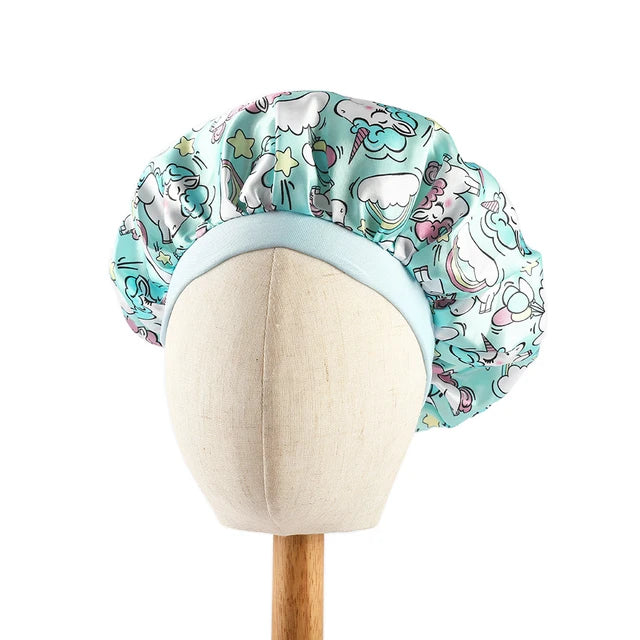 Children Baby Bonnet Sleeping Night Cap Hair protection Baby Girl Unicorn Hair Cap
