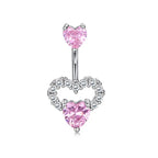 Pink Boho Navel Steel Belly Ring Piercing Jewelry Trending Style Graphic Y2k Accessory