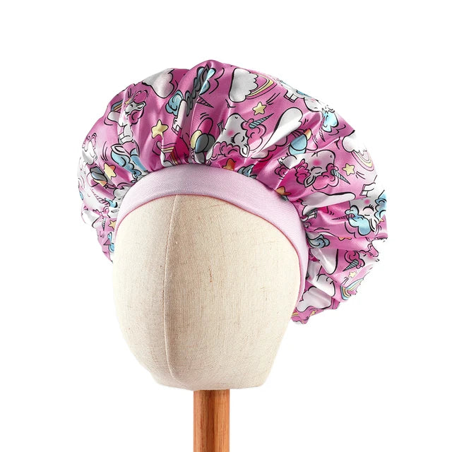 Children Baby Bonnet Sleeping Night Cap Hair protection Baby Girl Unicorn Hair Cap