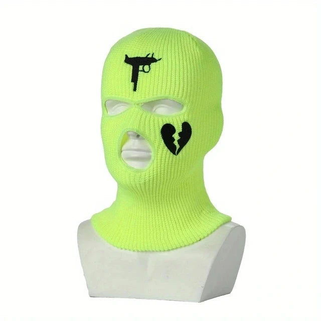 Balaclava Ski Mask Skully Broken Heart Hat Design Cap Beanie Knitted Face Cover