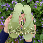 Trending Summer Jelly Slides Womans Bow Tie Fashion Sandals Flip Flop Shoes