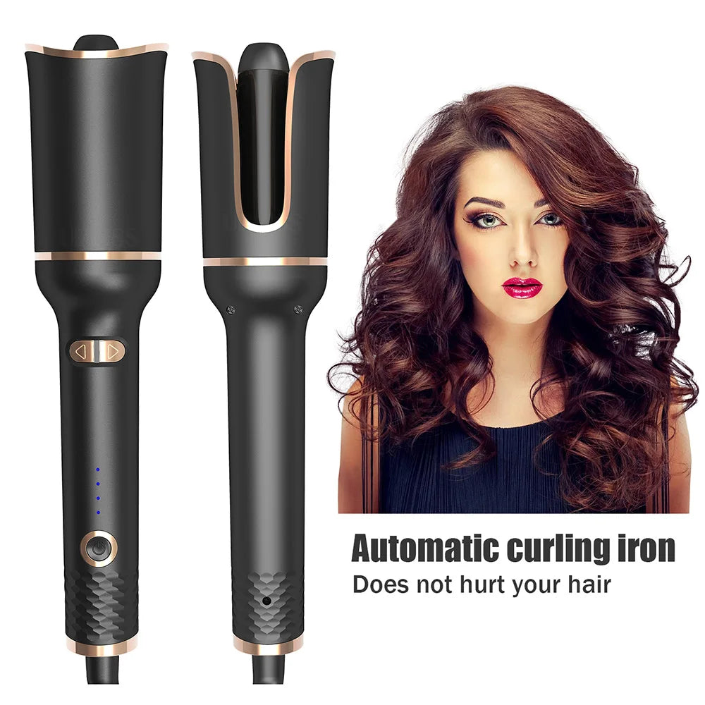 30MM Automatic Rotating Hair Curler Curling Iron Hair Wand Professional Auto Curling Rod