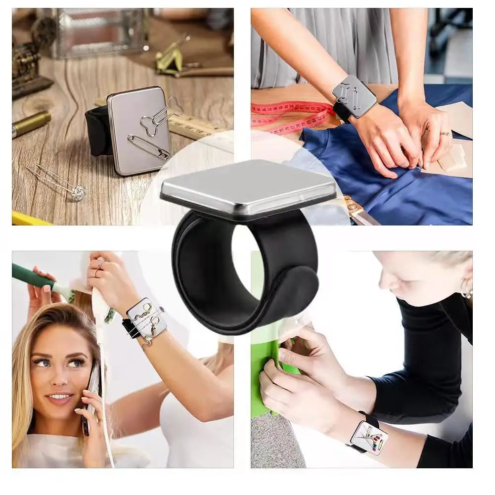 Magnetic Wrist Hair Gel Holder Sewing Pin Needle Holder Styling Tool