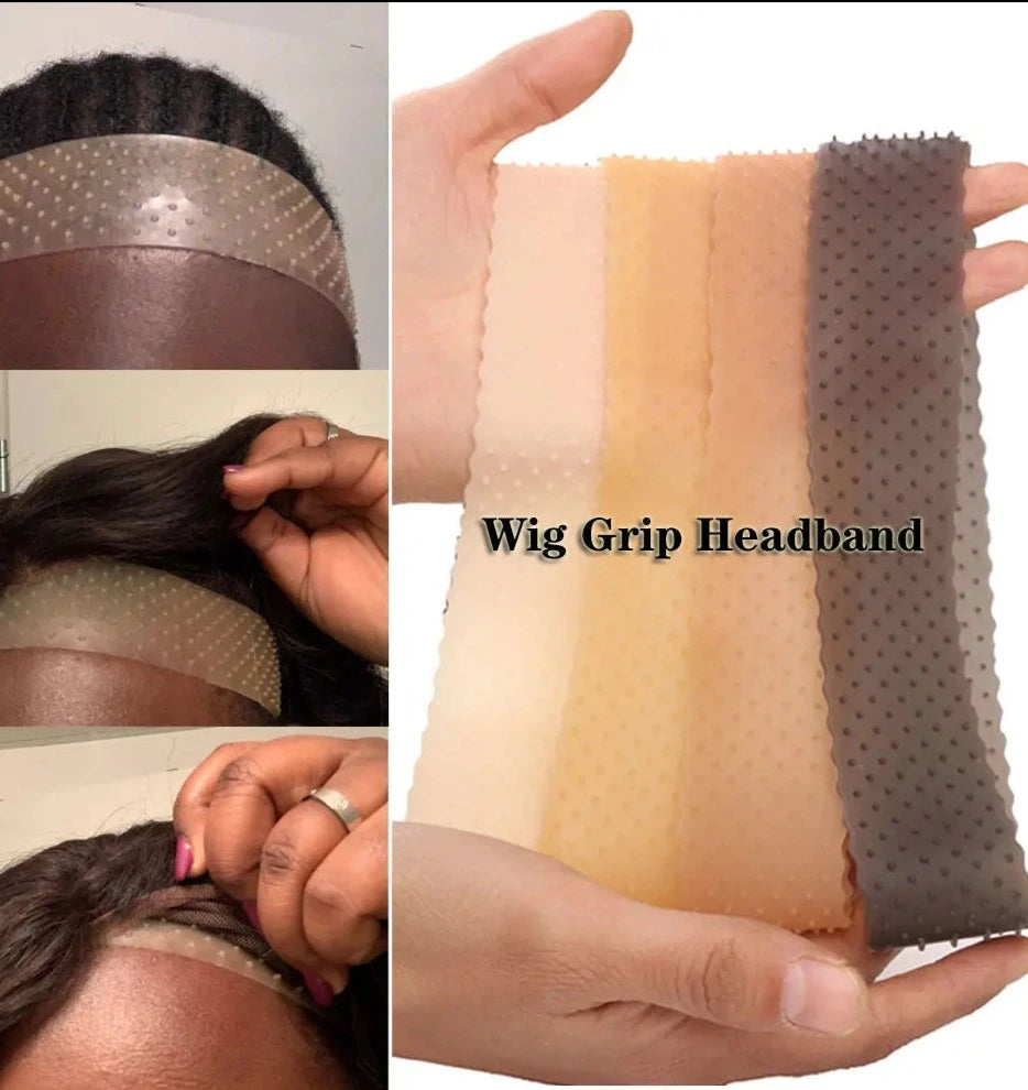Silicone Non Slip Wig Grip Headband Grip 1/5 Pcs Transparent Anti-Slip Wig Band