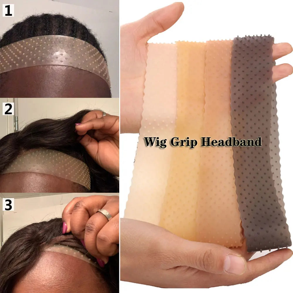 Silicone Non Slip Wig Grip Headband Grip 1/5 Pcs Transparent Anti-Slip Wig Band