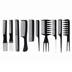 10 Pcs Portable Hairdressing Comb Set Hair Detangler Hair Care Tools
