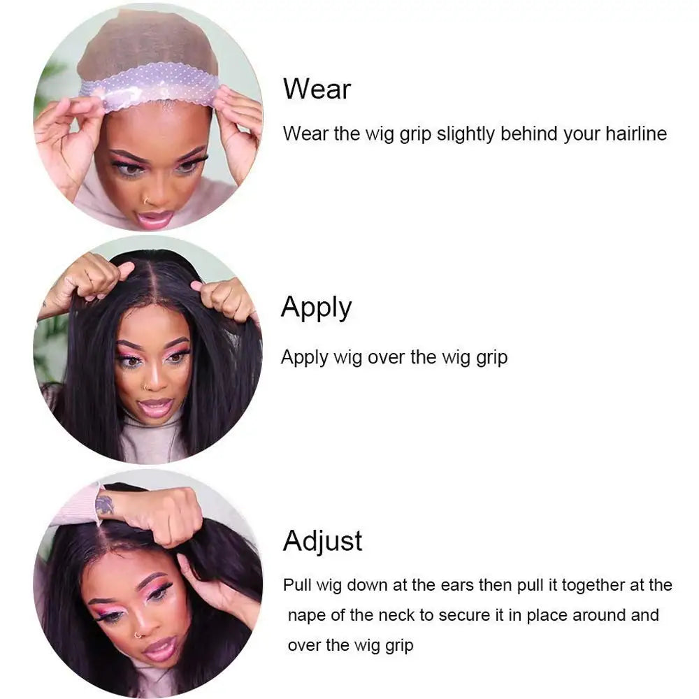 Silicone Non Slip Wig Grip Headband Grip 1/5 Pcs Transparent Anti-Slip Wig Band