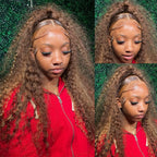 Highlighted 150% 180% Density Loose Deep Wave Curl Human Hair HD Lace Ombre 13x4 13x6 Highlighted Wig