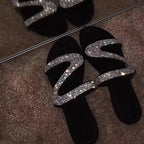Woman’s Summer Sandals Beach Rhinestone Strap Ladies Fashion Slides Trending Fashion Shoes