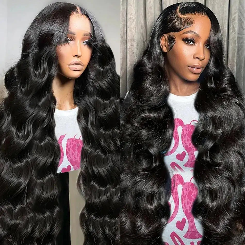 Body Wave Hd Lace Front Human Hair Pre plucked 180% Density Closure Wigs For Women