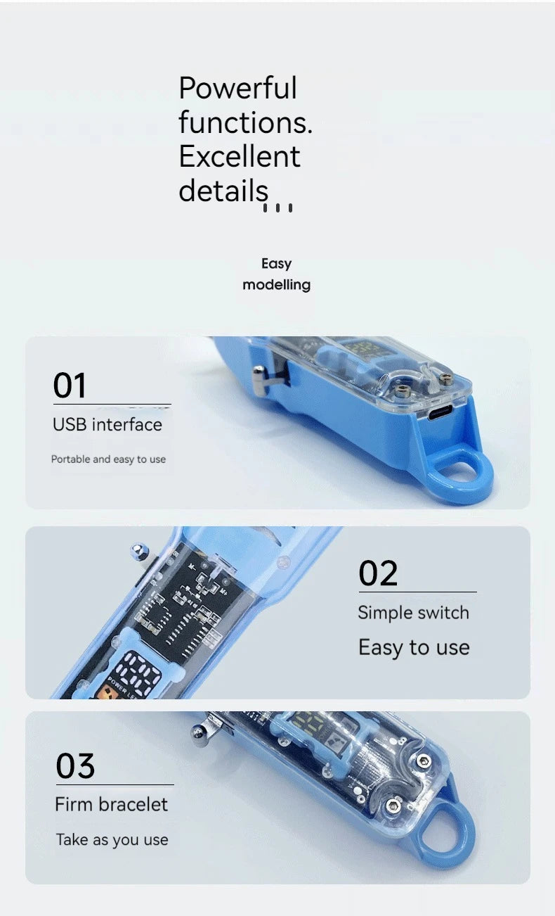 Transparent Display Electric Mens Razor Hair Shaver Trimmer Clipper Attachments