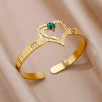 Stainless Steel Gold Plated Bracelet Woman Accessory 58-60mm  Trending Jewelry