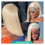 Brazilian Straight Blond Bob 613 Human Hair 5x5 13x4 13x6 Wig