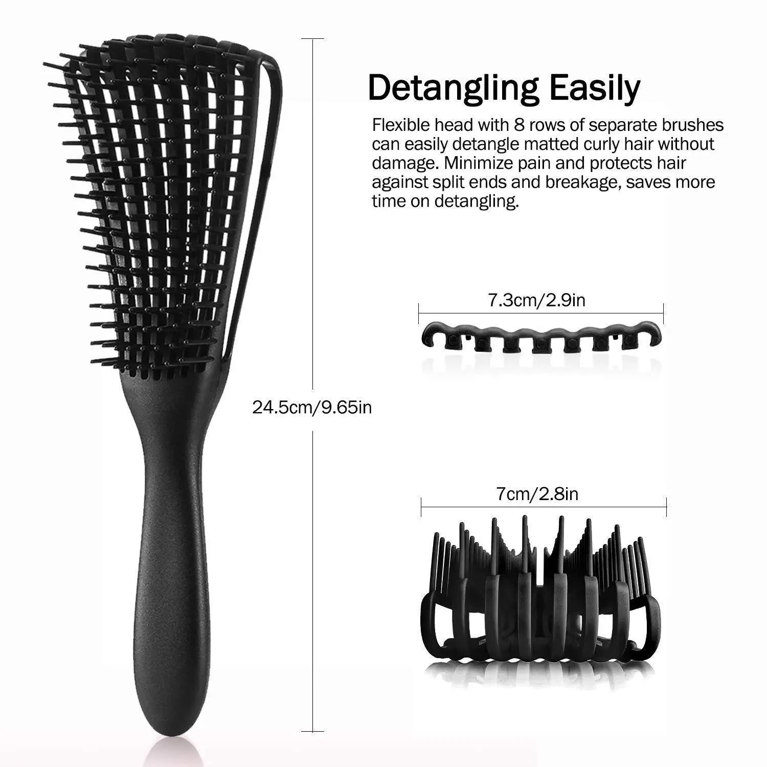 Scalp Massage Detangling Brush Curly Hair Styling Tool Wet Hair Kinky Curl Hairdressing  Brush