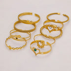 Stainless Steel Gold Plated Bracelet Woman Accessory 58-60mm  Trending Jewelry